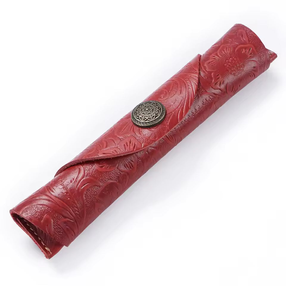 Shinra™ Leather Roll Pen Holder Bundle (3 Pack)