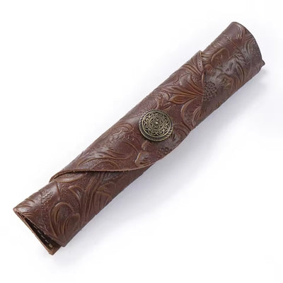Shinra™ Leather Roll Pen Holder