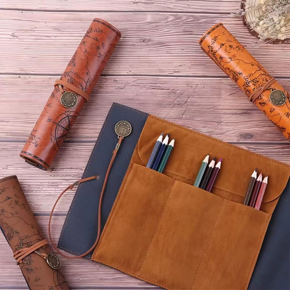 Treasure Map Roll Pencil Case