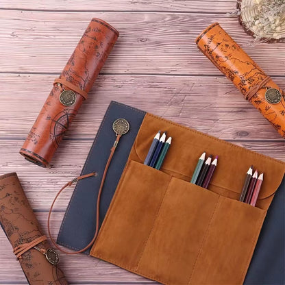 Treasure Map Roll Pencil Case